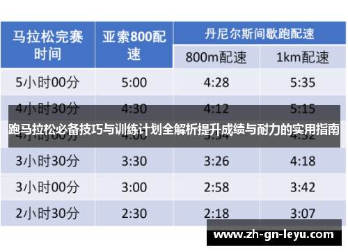 跑马拉松必备技巧与训练计划全解析提升成绩与耐力的实用指南
