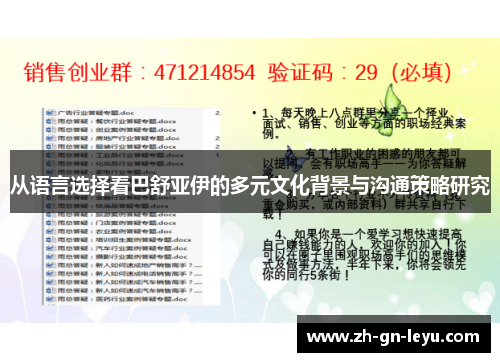从语言选择看巴舒亚伊的多元文化背景与沟通策略研究 从语言选择看巴舒亚伊的多元文化背景与沟通策略研究
